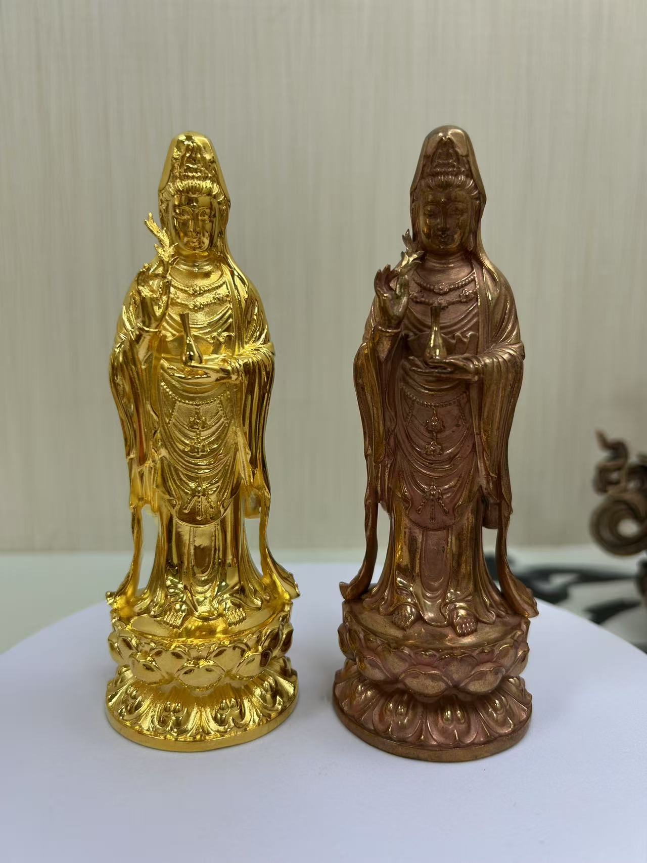 copper Buddha Statues of Guanyin Bodhisattva 5* 14.5cm