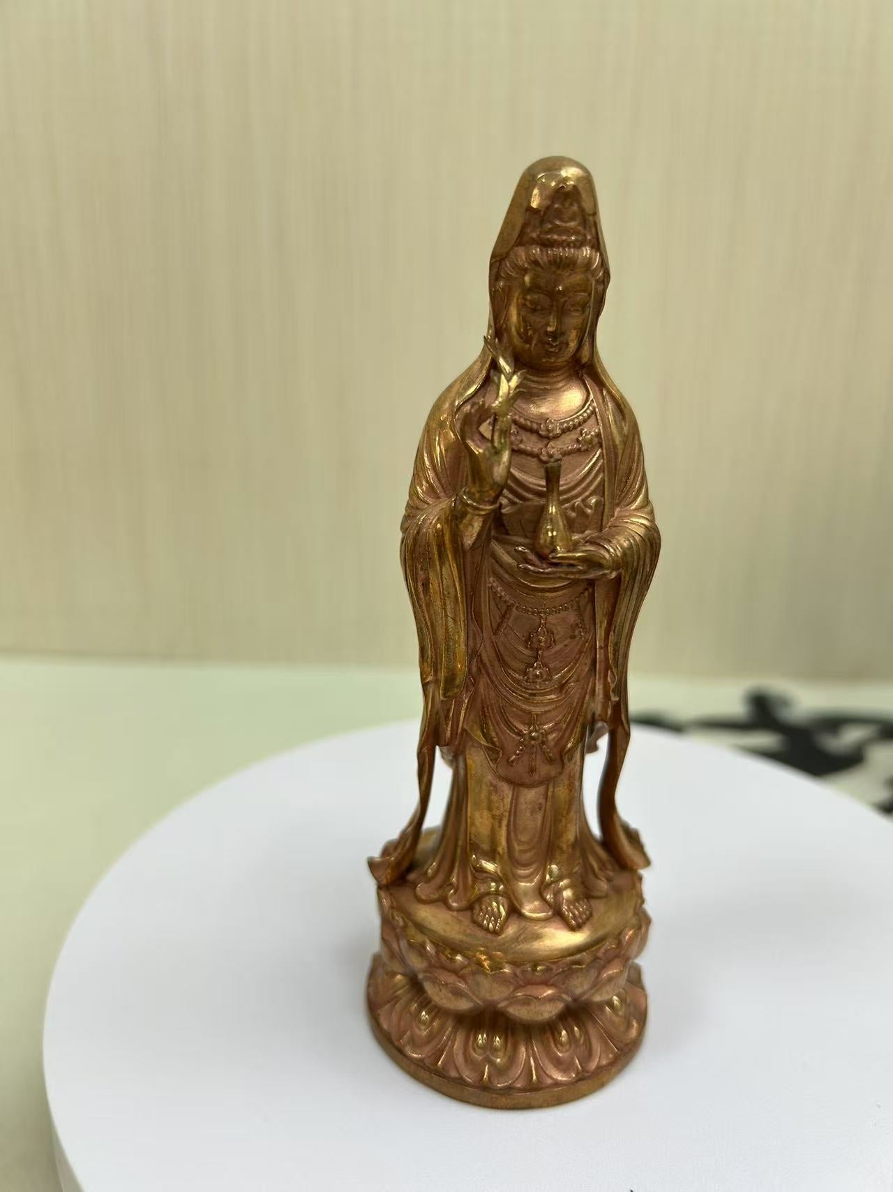 copper Buddha Statues of Guanyin Bodhisattva 5* 14.5cm