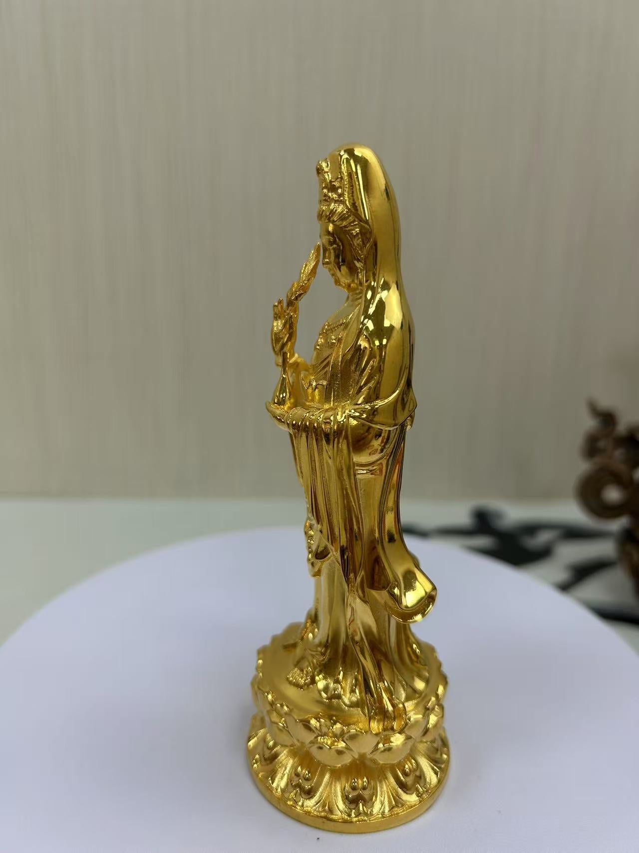 copper Buddha Statues of Guanyin Bodhisattva 5* 14.5cm