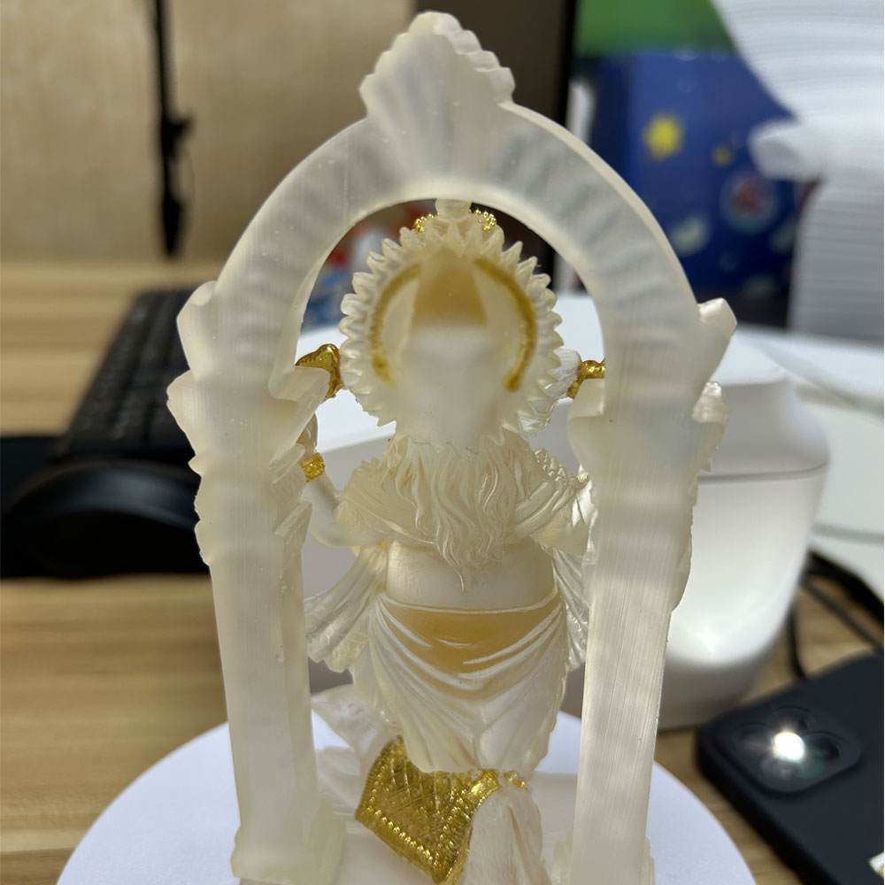 Ganesha Glass Resin Statue | Handmade Home Blessing Decoration
