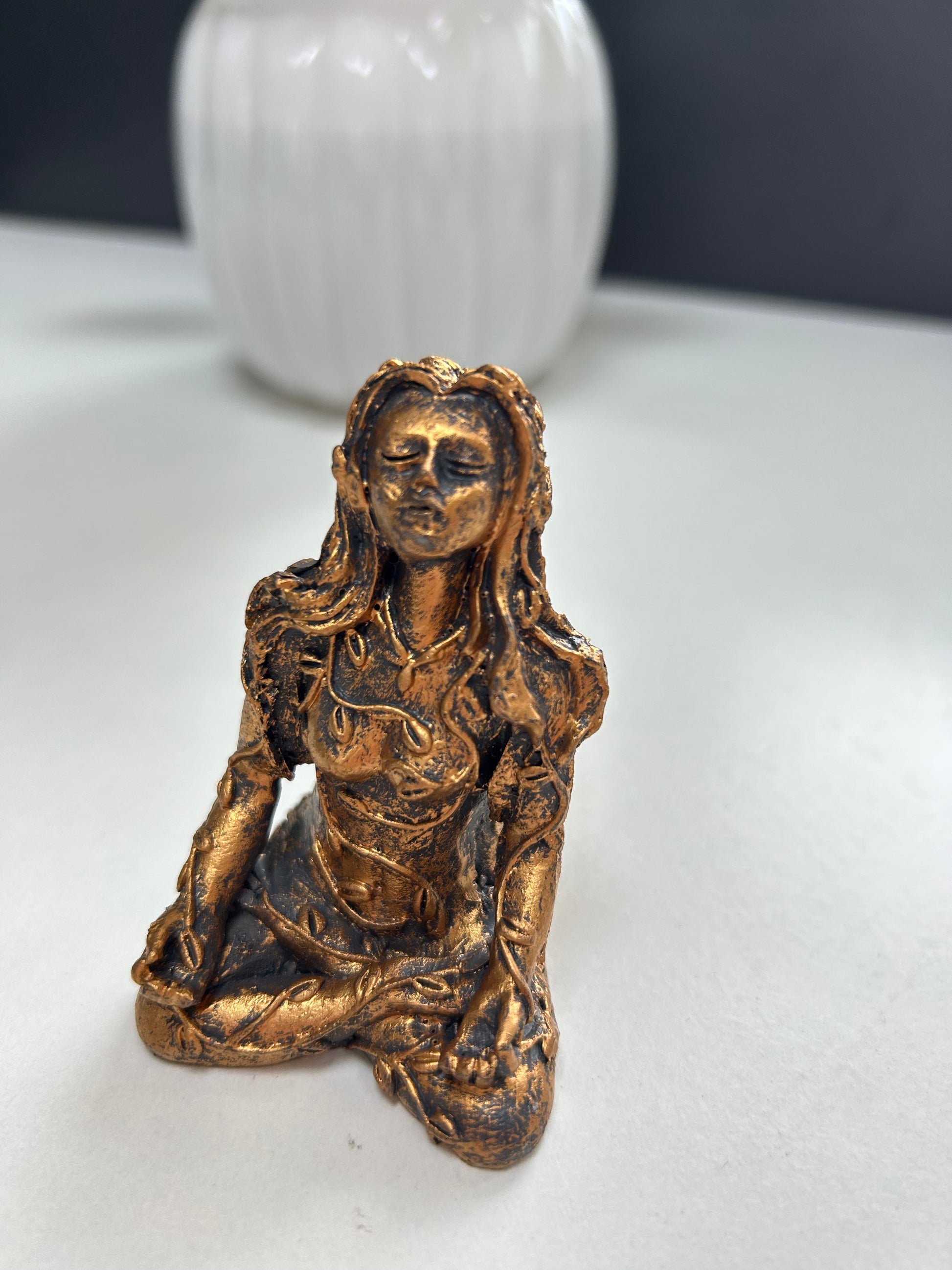 Gaia Statue copper material home decor