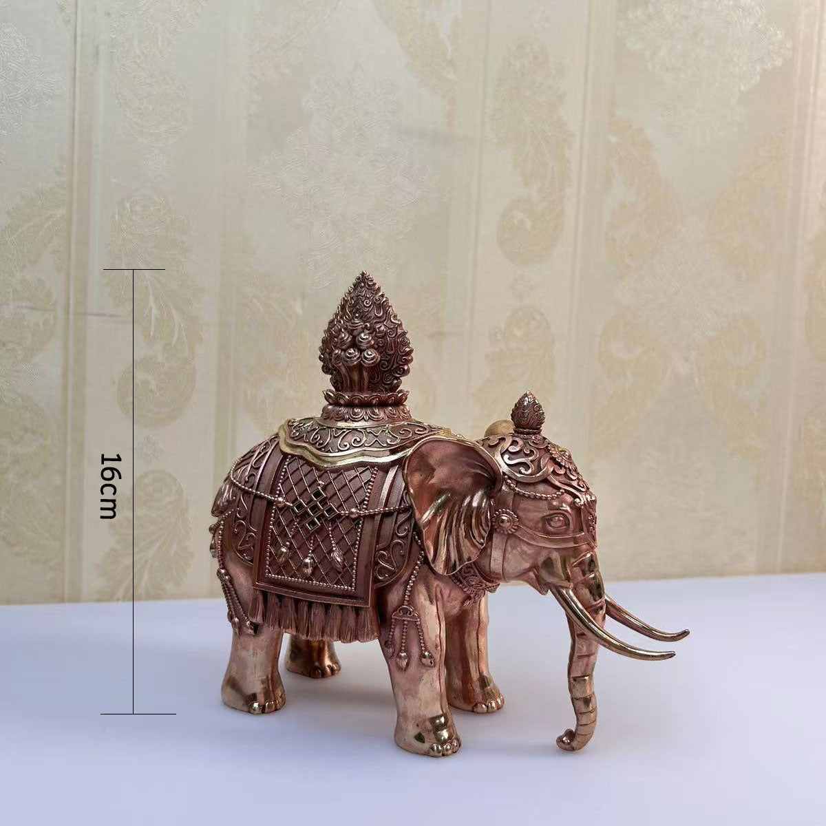 Exquisite Copper - Cast Elephant Ornament