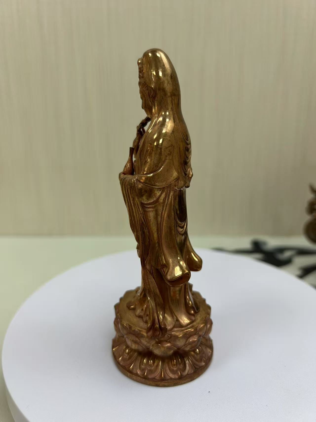 copper Buddha Statues of Guanyin Bodhisattva 5* 14.5cm