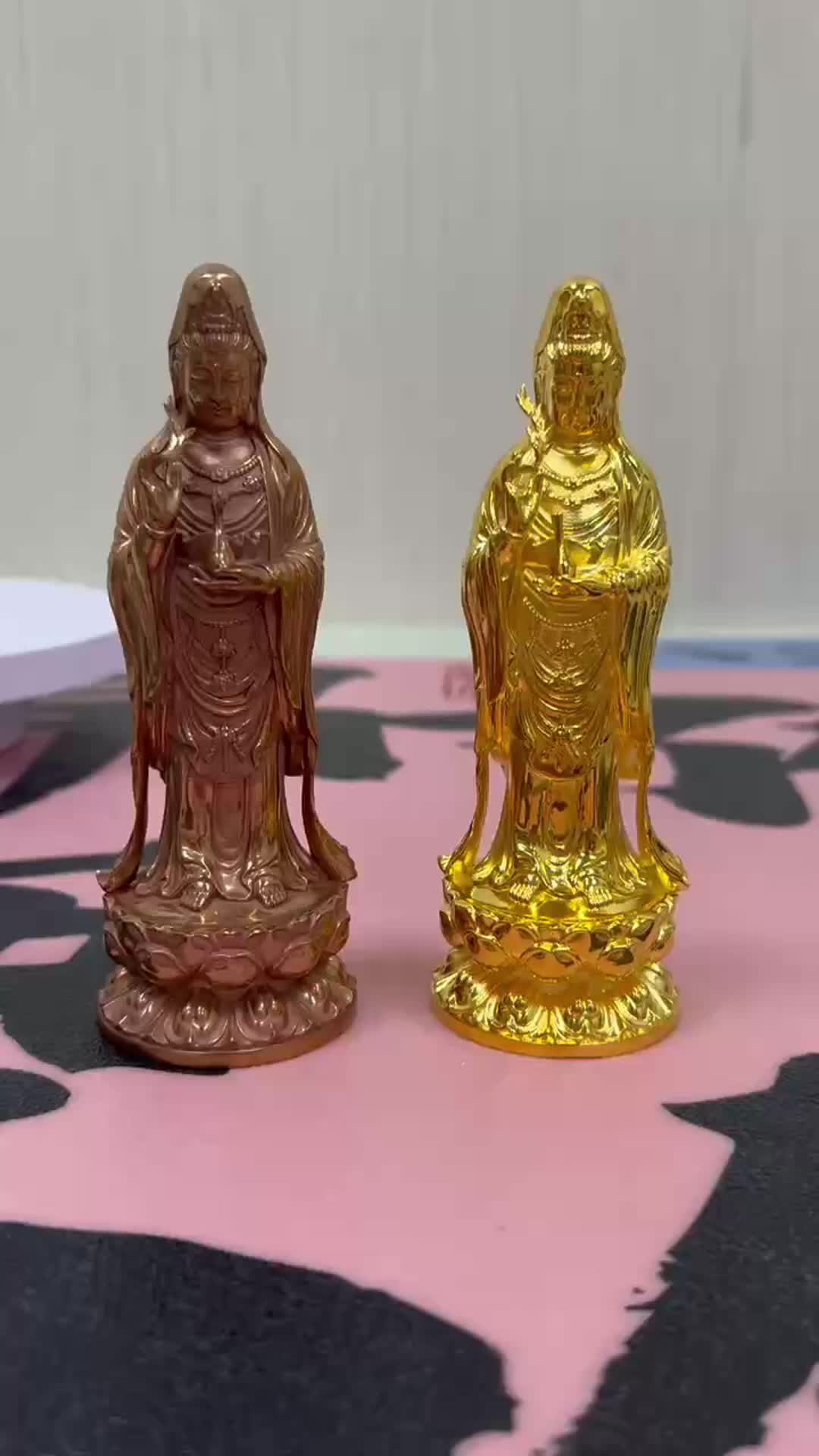 copper Buddha Statues of Guanyin Bodhisattva 5* 14.5cm