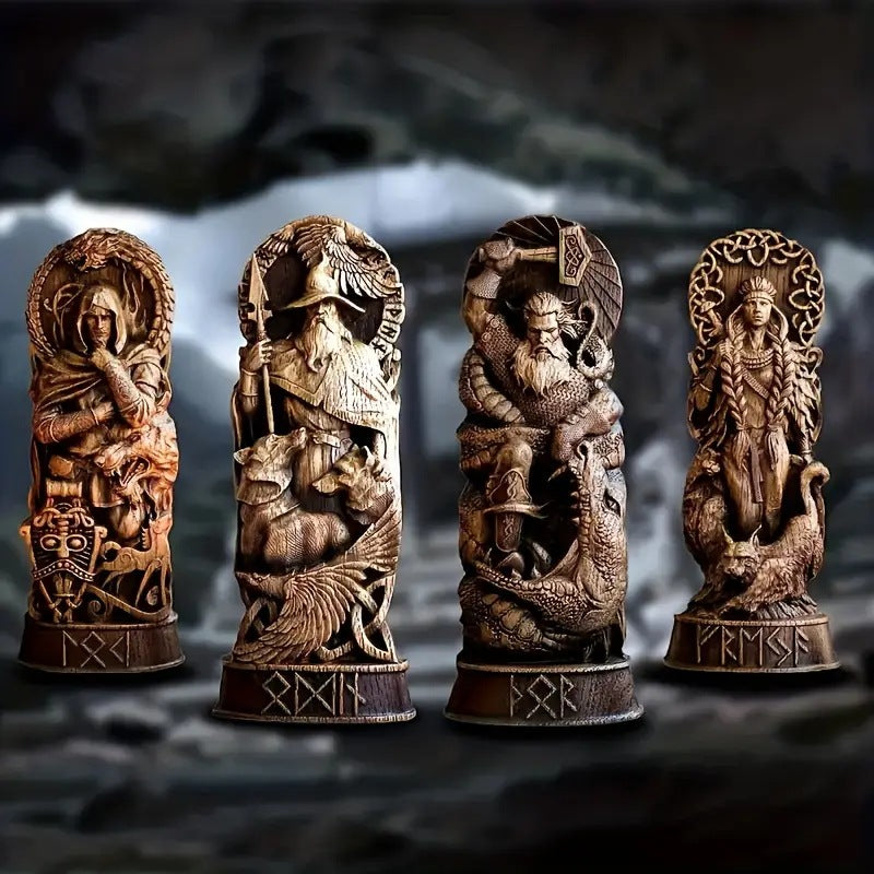 Statue of Thor / Loki / Freyja, the War Goddess - European Deity Statue, Home Decoration