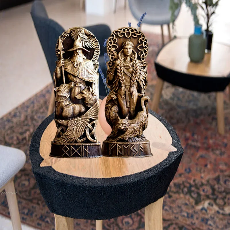 Statue of Thor / Loki / Freyja, the War Goddess - European Deity Statue, Home Decoration