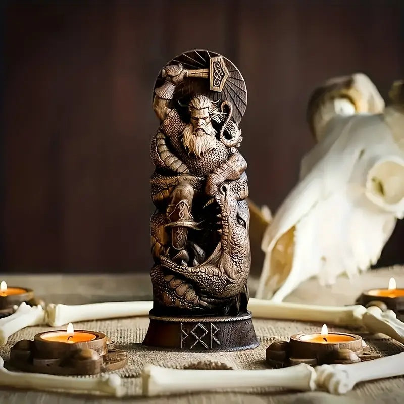 Statue of Thor / Loki / Freyja, the War Goddess - European Deity Statue, Home Decoration