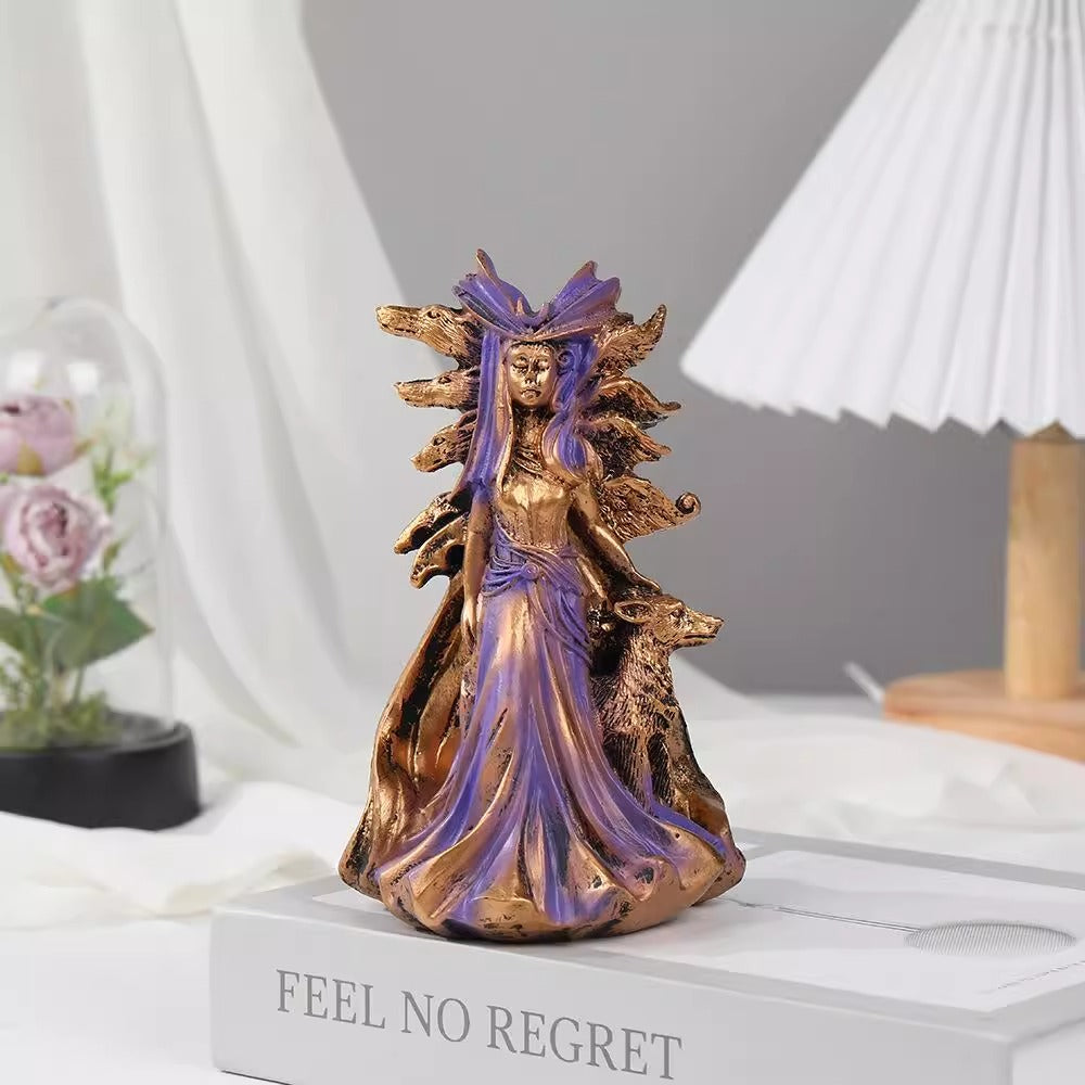 Magic goddess statue Resin Hecate Triple Goddess Statue