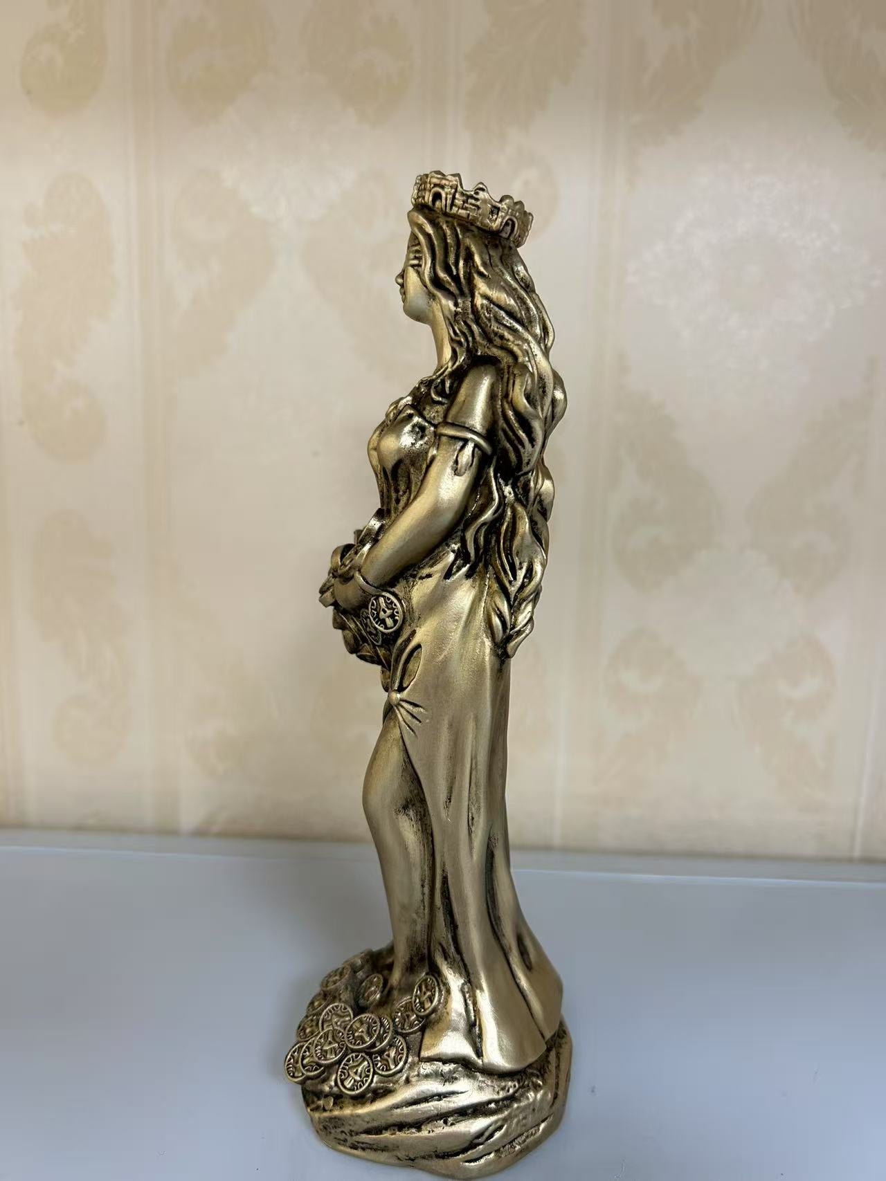 Statue of Buena Fortuna, the Goddess of Fortune and Wealth