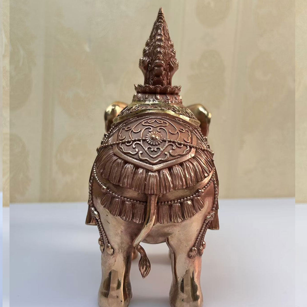 Exquisite Copper - Cast Elephant Ornament