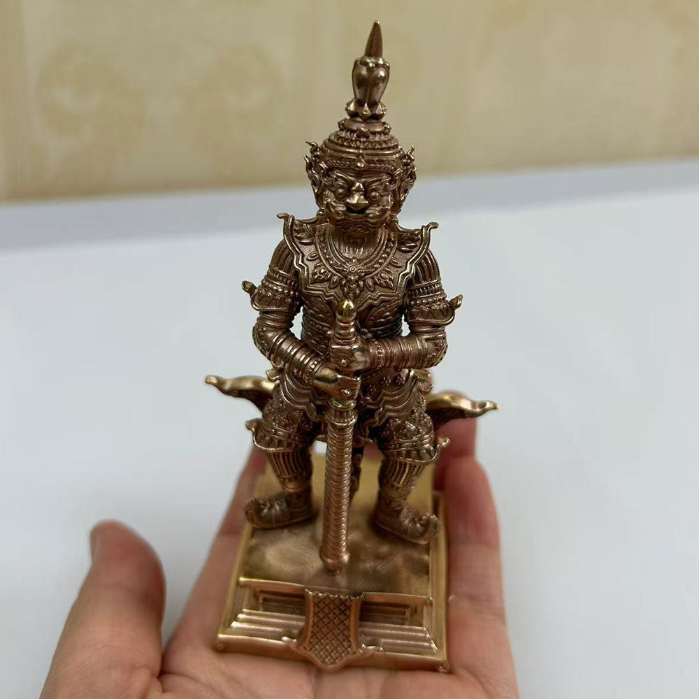 Thai Ghost King Buddha Statue, Cast in Pure Copper, Handmade